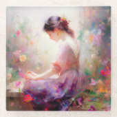 Ein Traum von Blume Glasuntersetzer (Vorderseite)