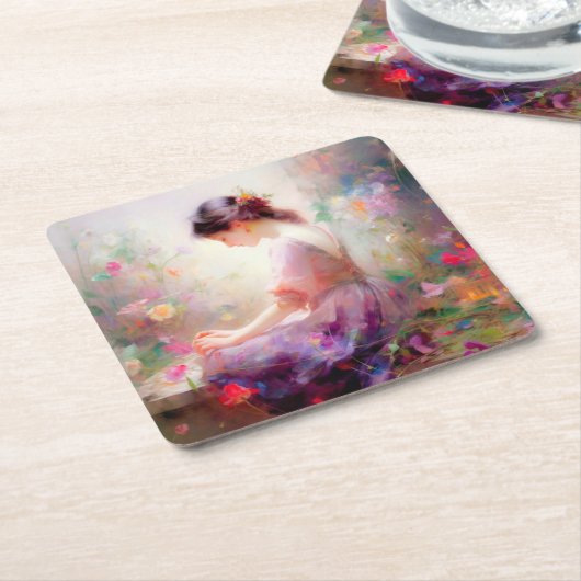 Ein Traum von Blume Rechteckiger Pappuntersetzer (angewinkelt)