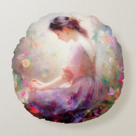 Ein Traum von Blume Rundes Kissen