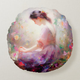 Ein Traum von Blume Rundes Kissen