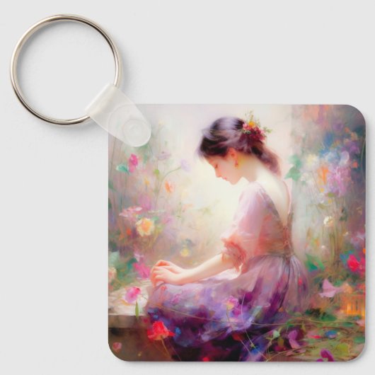 Ein Traum von Blume Schlüsselanhänger (Vorderseite)