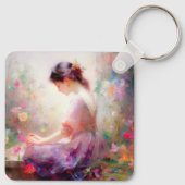 Ein Traum von Blume Schlüsselanhänger (Rückseite)