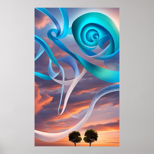 Ein Traum Woven in den Wolken Poster (Vorne)