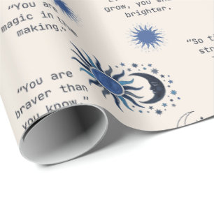 Ein traumhaftes himmlisches Babydesign Geschenkpapier