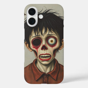 Ein trauriger, mit Augen Junge iPhone 16 Hülle
