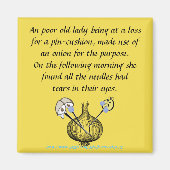 "Ein trauriger Nähgarn" Magnet (Vorne)