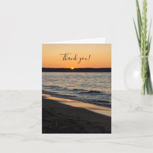 Ein Traverse Sunset Danke Karte (Vorderseite)