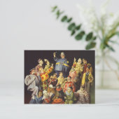 EIN TREFFEN DER CLOWNS Büro Humor Circus Act 3 Rin Postkarte (Stehend Vorderseite)