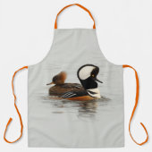 Ein Treffen der gehobenen Merganser Enten am Teich Schürze (Vorderseite)