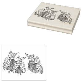 Ein Treffen der Vögel Gummistempel