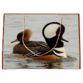 Ein Treffen gehobener Merganser Große Geschenktüte (Vorderseite)