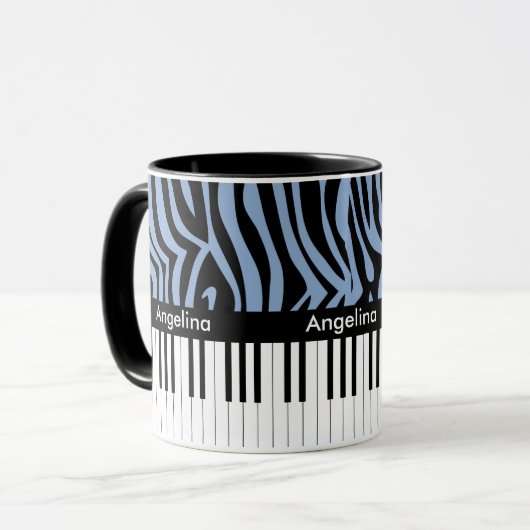 Ein trendiges und angesagtes Musikdesign mit Klavi Tasse (Vorderseite Links)