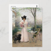 Ein treuer Begleiter | Louise Abbéma Postkarte (Vorne/Hinten)