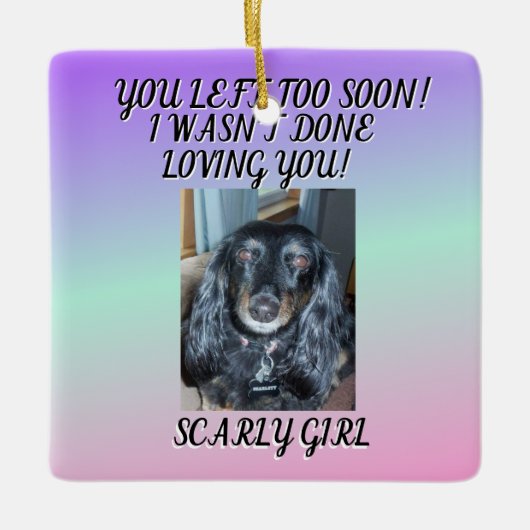 Ein Tribut an das bedingungslose Liebe-1-Foto des  Keramikornament (Vorderseite)