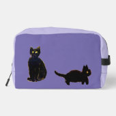 Ein Trio Niedlicher schwarzer Katzen Waschbeutel (Rückseite)