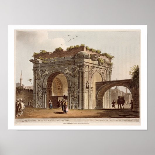 Ein Triumphbogen von Tripolis in Barbary, Platte 2 Poster (Vorne)
