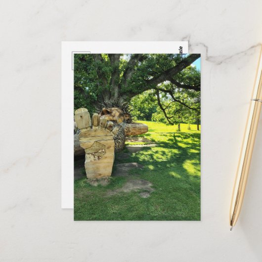 Ein Troll schläft unter einem schönen Baum Postkarte (Vorderseite/Rückseite Beispiel)