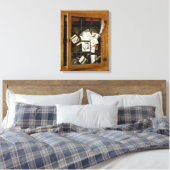 Ein Trompe l'oeil aus einem offenen, verglasten Sc Leinwanddruck (Insitu (Schlafzimmer))