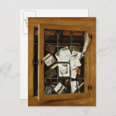 Ein Trompe l'oeil aus einem offenen, verglasten Sc Postkarte (Vorne/Hinten)