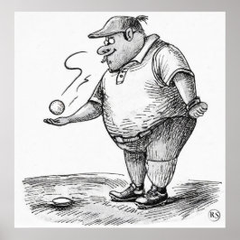 Ein Tropfen - Golftechnik drucken Poster