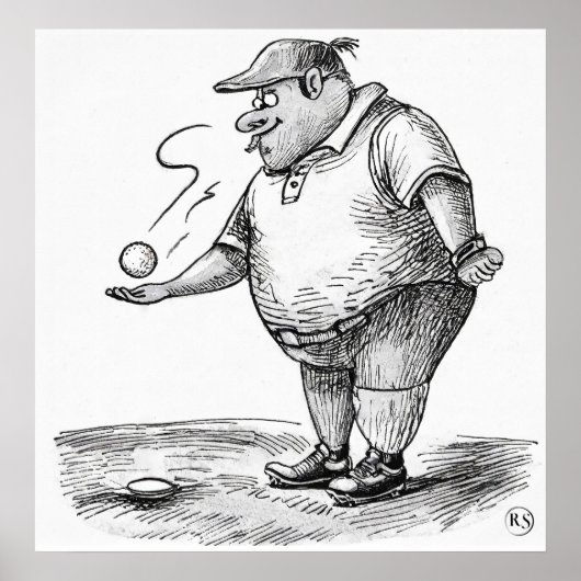 Ein Tropfen - Golftechnik drucken Poster (Vorne)