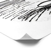 Ein Tropfen - Golftechnik drucken Poster (Ecke)