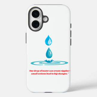 Ein Tropfen Wasser-Premium-Design iPhone 16 Hülle