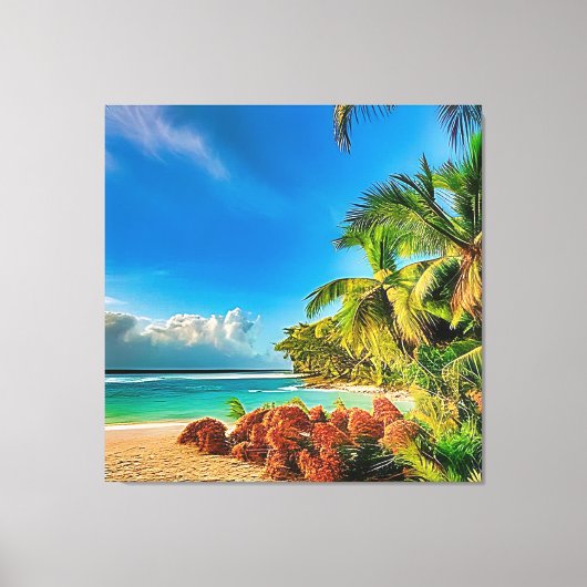 Ein tropisches Paradies. Leinwanddruck (Vorderseite)