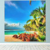 Ein tropisches Paradies. Leinwanddruck (Insitu (Holzboden))