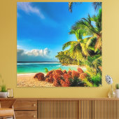 Ein tropisches Paradies. Leinwanddruck (Insitu (Wohnzimmer))