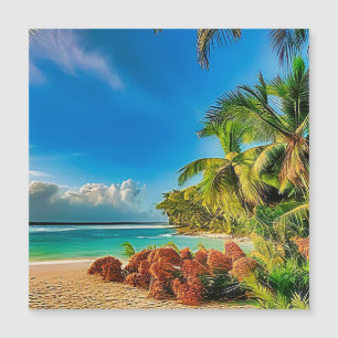 Ein tropisches Paradies. Magnetkarte