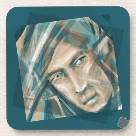 Ein trotziger grüner Elf Getränkeuntersetzer (Vorderseite)