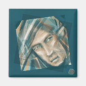 Ein trotziger grüner Elf Magnet (Vorne)