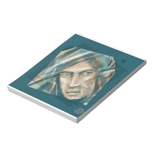 Ein trotziger grüner Elf Notizblock (Rotiert)