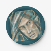 Ein trotziger grüner Elf Pappteller (Vorderseite)