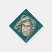 Ein trotziger grüner Elf Serviette (Ecke)