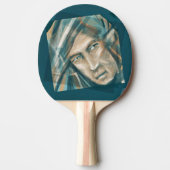 Ein trotziger grüner Elf Tischtennis Schläger (Vorderseite)