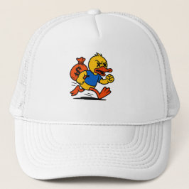 Ein Trucker-Hut im Pop-Art-Stil mit Dieb-Enten-Mot Truckerkappe