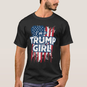Ein Trump-Girl Trump-Pro-Präsident Donald Trump un T-Shirt