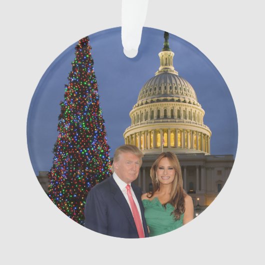 Ein Trump-Weihnachten: Donald und Melania Ornament (Vorderseite)