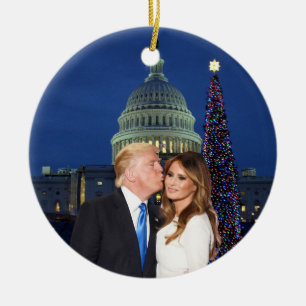 Ein Trumpf-Weihnachten: Donald und Melania Keramik Ornament
