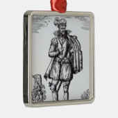 Ein Tudor Herr Silbernes Ornament (Rechts)