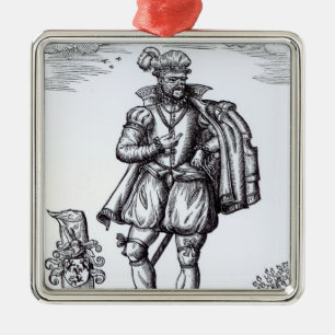 Ein Tudor Herr Silbernes Ornament