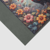 Ein Tukanvogel im Dschungel mit Blume Seidenpapier (Ausschnitt)