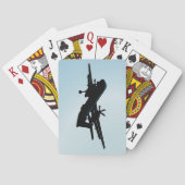 Ein Turboprop-Flugzeug auf Landflug Spielkarten (Rückseite)