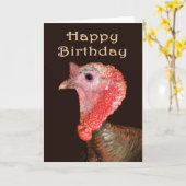 Ein Türkisches Portrait, Happy Birthday" Spaß. Karte (Gelbe Blume)