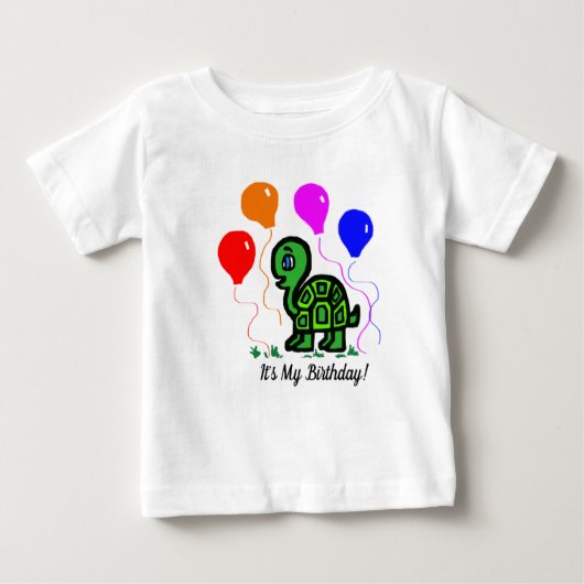 Ein Turtle und Balloons-T - Shirt (Vorderseite)
