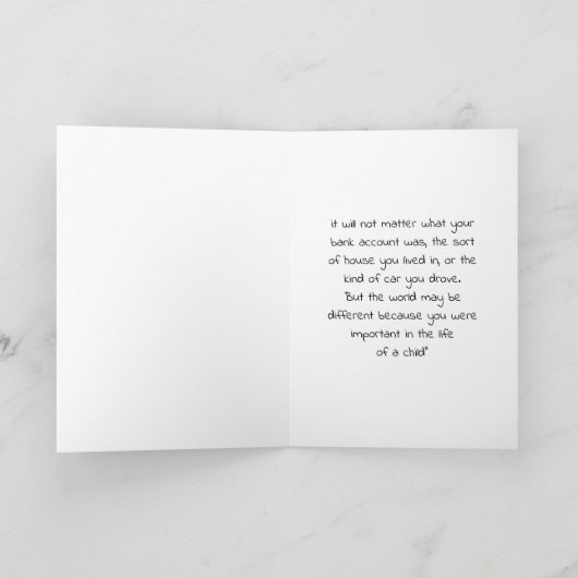 Ein Typ, der Will, etwas zu bewirken Karte (Innenseite)