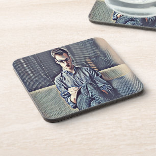 Ein Typ zum Schreiben Getränkeuntersetzer