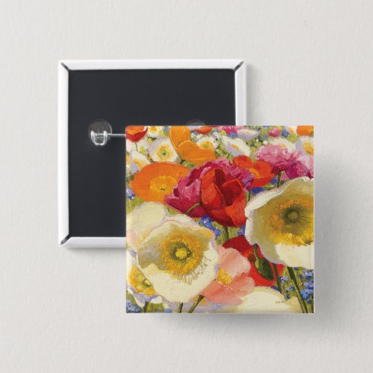 Ein Überfluss an den Blumen Button (Vorne & Hinten)